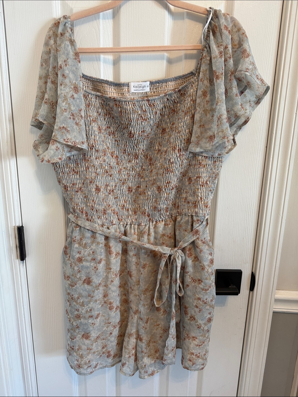 Kaileigh Joyce Smocked Floral Romper Sz XXL